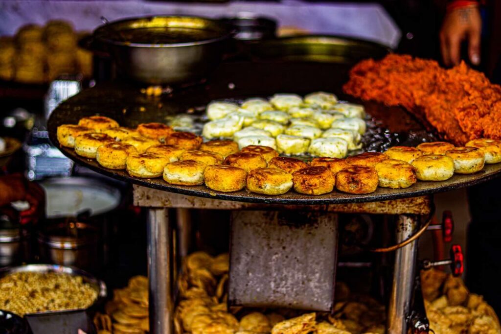 Comida en Varanasi.
